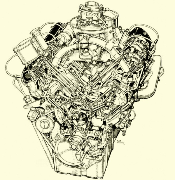 V8 ohv engine