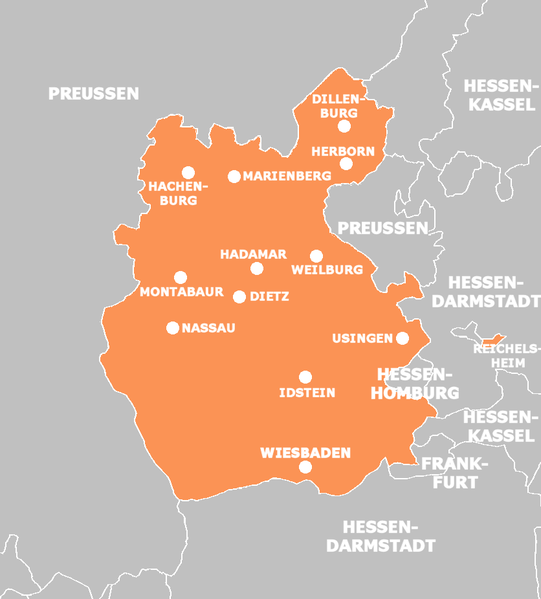 Nassau 1848 (Quelle
              Wikipedia)