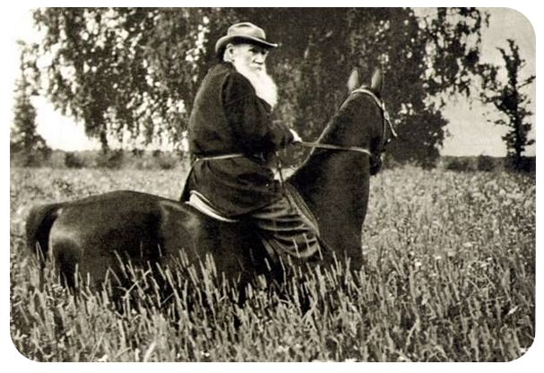 Leo
              Tolstoi on Horseback